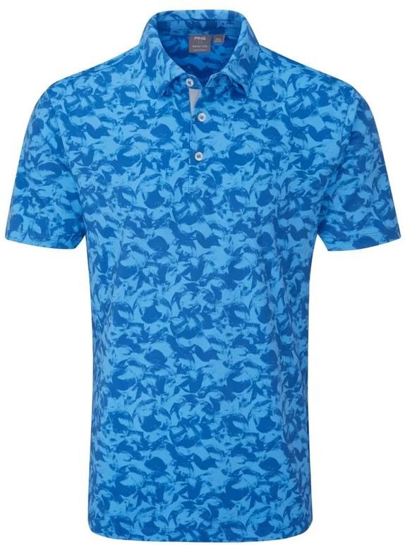 PING Julian męskie polo, tidal bllue multi