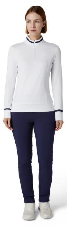 Callaway Thermal Long Sleeve Colourblock damska koszulka, biała