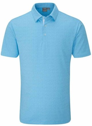 PING Julian męskie polo, crystal blue multi