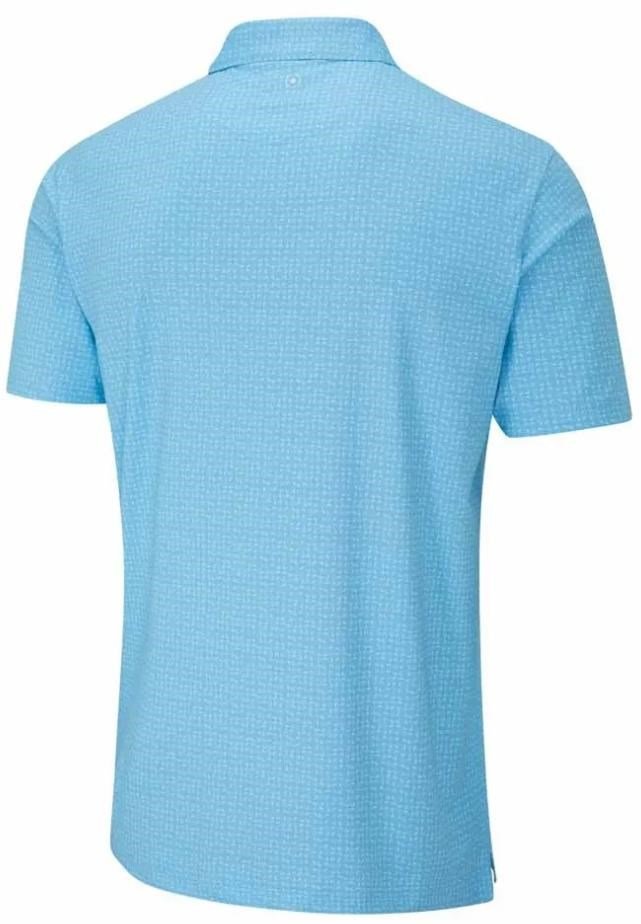 PING Julian męskie polo, crystal blue multi