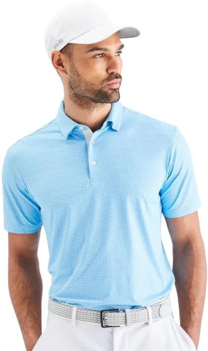 PING Julian męskie polo, crystal blue multi