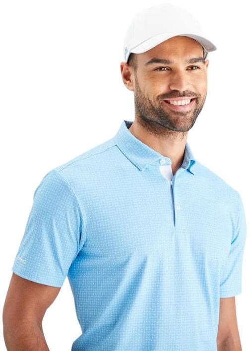 PING Julian męskie polo, crystal blue multi