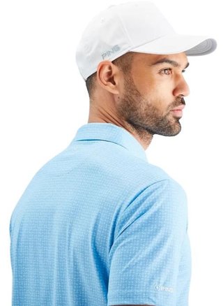 PING Julian męskie polo, crystal blue multi