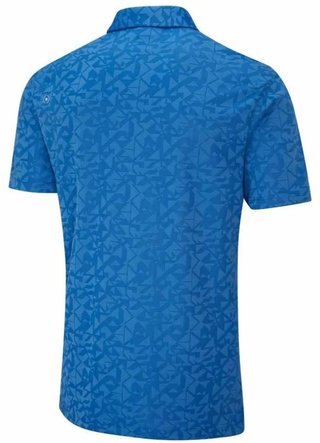 PING Geo Camo męskie polo, tidal blue