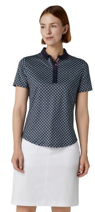 Callaway Mini Geo Floral damskie polo, granatowe