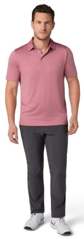 Callaway Swing Tech Tour Fit Solid męskie polo, mesa rose