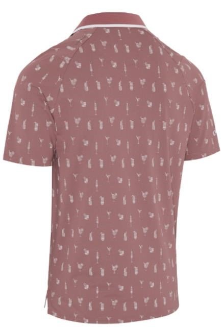 Callaway Geo Cocktail Print męskie polo, mesa rose