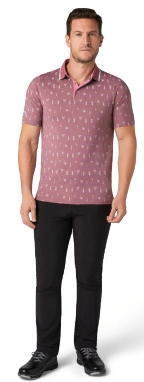 Callaway Geo Cocktail Print męskie polo, mesa rose