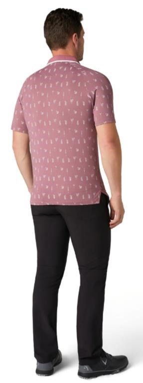Callaway Geo Cocktail Print męskie polo, mesa rose