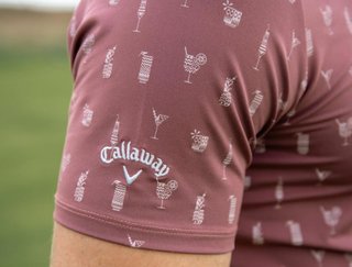 Callaway Geo Cocktail Print męskie polo, mesa rose