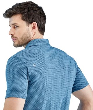 PING Geo Camo męskie polo, blue fusion multi