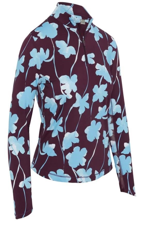 Callaway Stemmed Floral Sun Protection damski top, potent purple