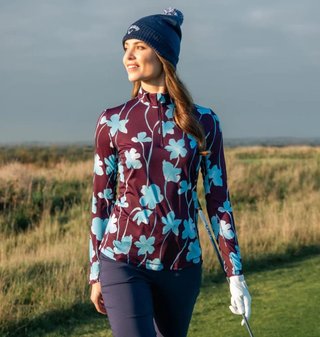 Callaway Stemmed Floral Sun Protection damski top, potent purple