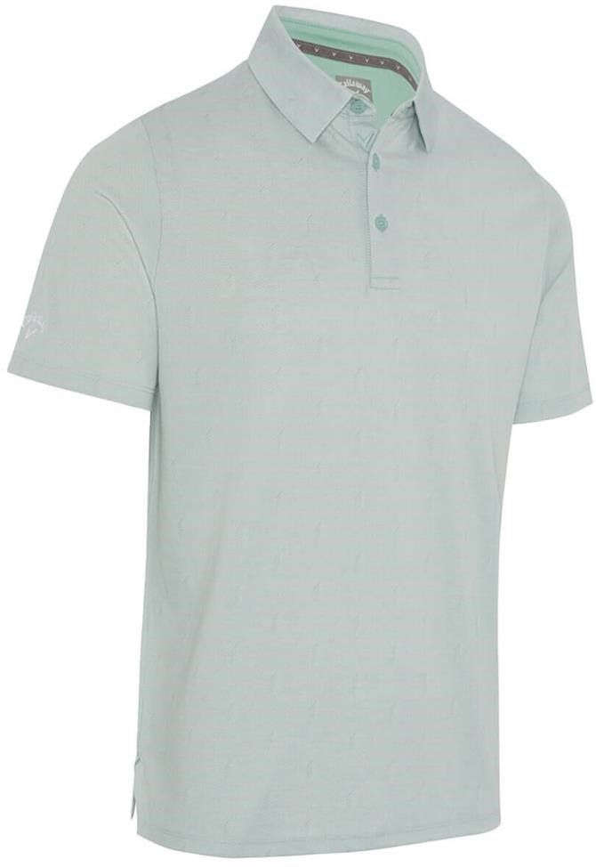Callaway Chev Twill Jacquard męskie polo, aquifer
