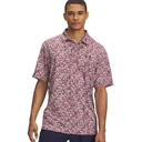 Under Armour Playoff 3.0 Printed męskie polo, tourmaline pink/dark maroon/midnight navy