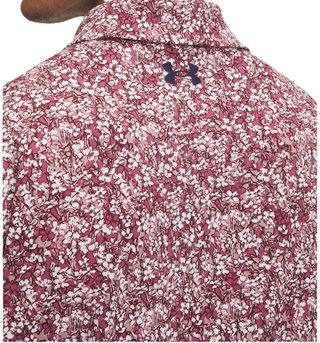Under Armour Playoff 3.0 Printed męskie polo, tourmaline pink/dark maroon/midnight navy