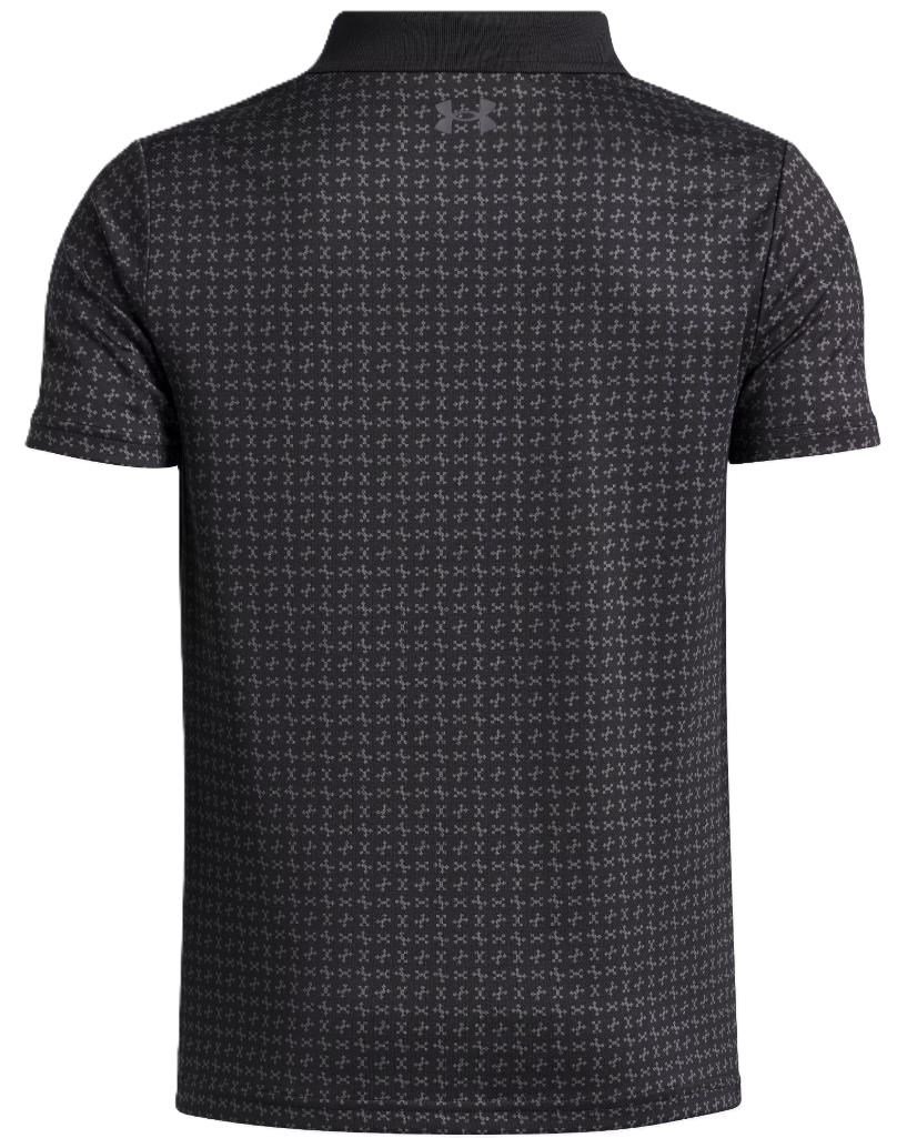 Under Armour Matchplay Printed dziecięce polo, black/castlerock
