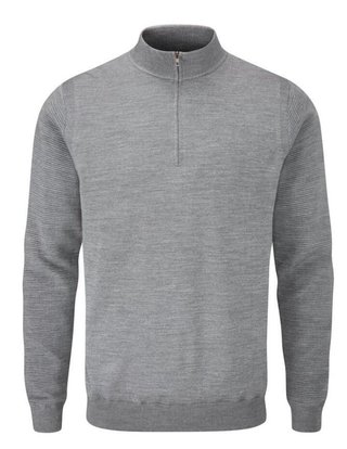 Ping Croy Lined Half Zip męski sweter, french grey marl