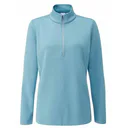 Ping Lyla half zip ribbed damska bluza fleece, tranquil blue marl