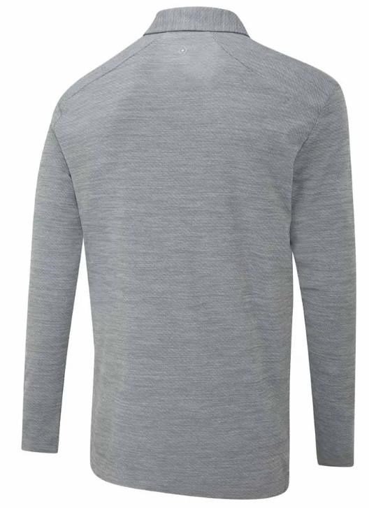 Ping Creek long sleeve męskie polo, rock melange