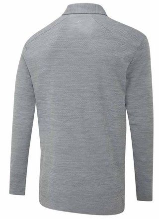 Ping Creek long sleeve męskie polo, rock melange