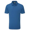 PING Lindum męskie polo, tidal blue