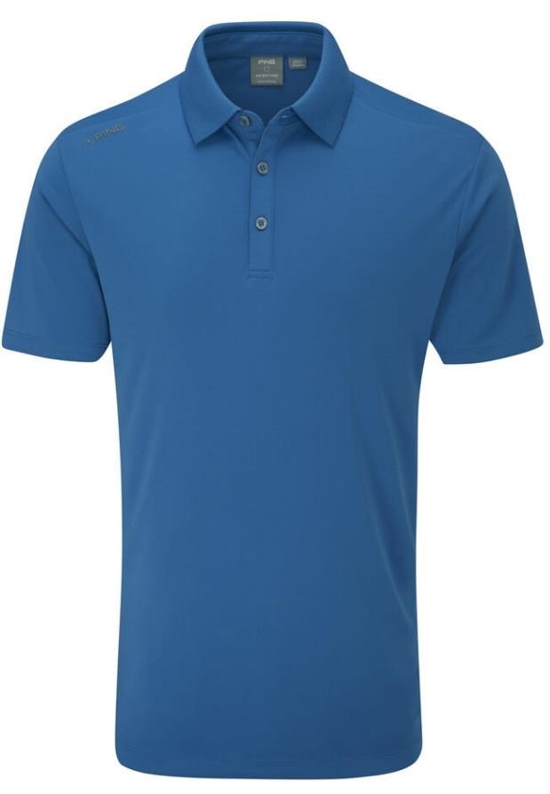 PING Lindum męskie polo, tidal blue