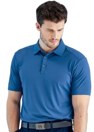 PING Lindum męskie polo, tidal blue