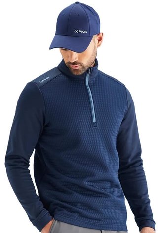Ping Nolan Quarter Zip Fleece męska bluza, granatowa