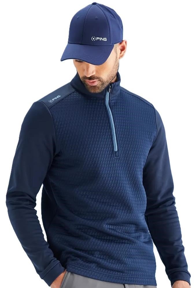 Ping Nolan Quarter Zip Fleece męska bluza, granatowa