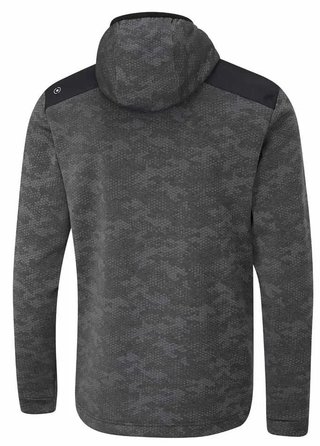 Ping Nexa Hooded half zip fleece męska bluza, czarna