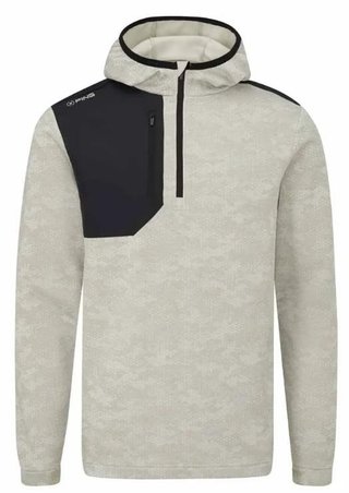Ping Nexa Hooded half zip fleece męska bluza, willow/black