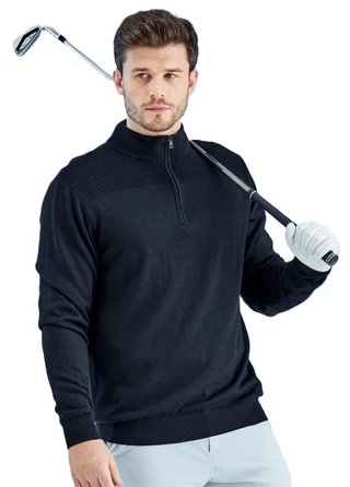 Ping Dorset Quarter zip męski sweter, granatowy