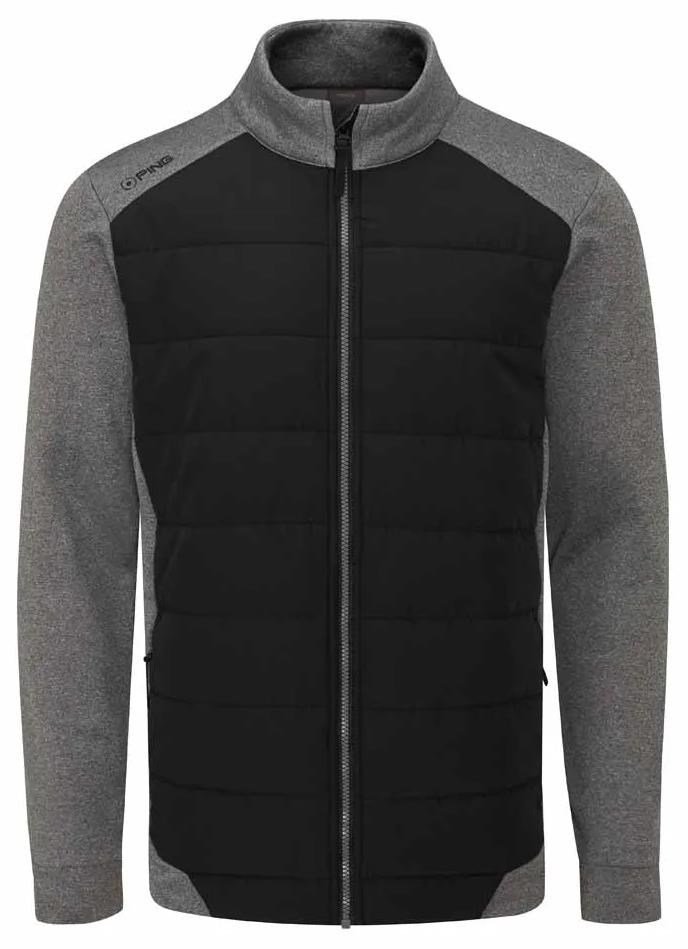 Ping Aiden Hybrid fleece męska kurtka, asphalt marl/black