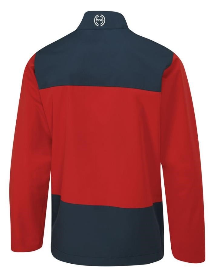 Ping AquaDrive Waterproof męska kurtka wodoodporna, classic red/oxford blue