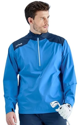Ping AquaDrive Half-Zip waterproof męska kurtka wodoodporna, niebieska