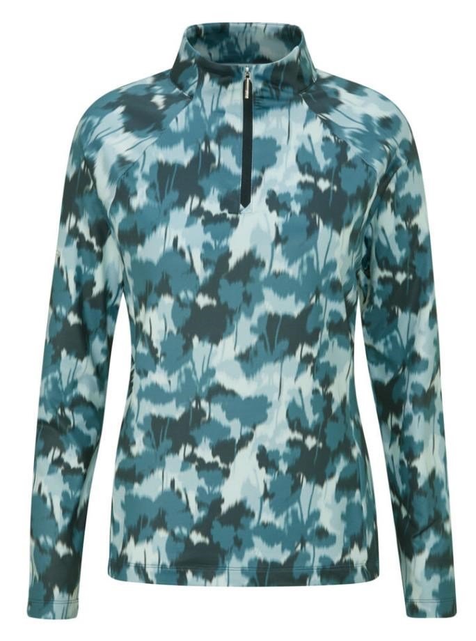 Ping Jasmine Printed long Sleeve damski top, navy multi