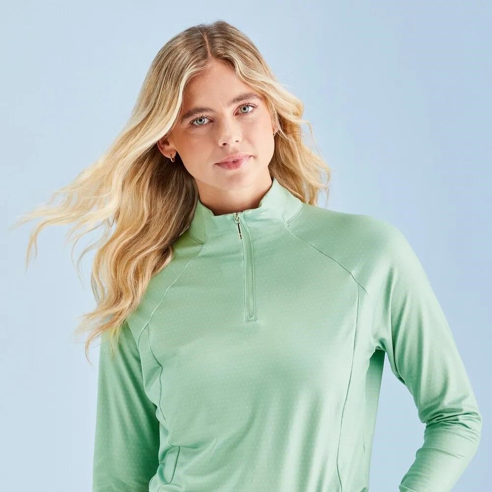 Ping Jasmine Printed long Sleeve damski top, eucalyptus multi