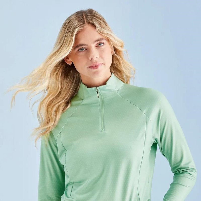 Ping Jasmine Printed long Sleeve damski top, eucalyptus multi