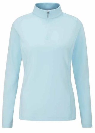 PING Aveline Half Zip damska bluza, crystal blue