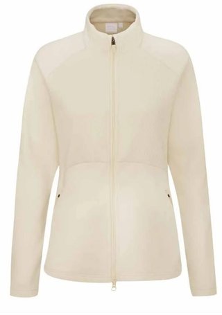Ping Catherine Full zip fleece damska bluza, chalk