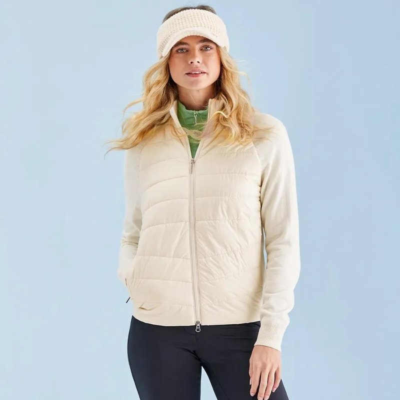Ping Fran Hybrid full-zip damska kurtka, chalk/egret