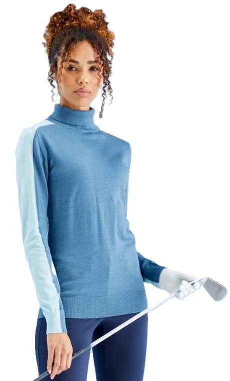 Ping Lockett Roll neck damski sweter, blue fusion/crystal blue
