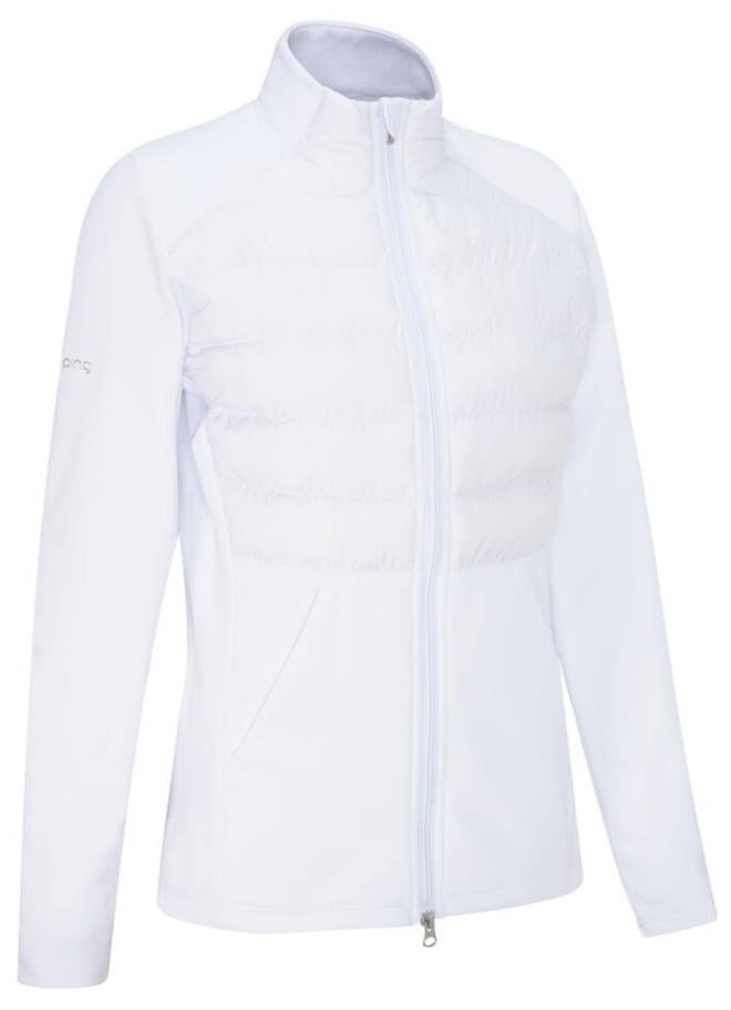 Ping Clare Zoned fleece damska kurtka, biała
