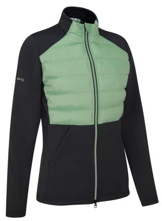 Ping Clare Zoned fleece damska kurtka, black/eucalyptus multi