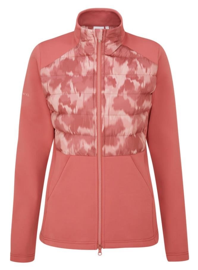 Ping Clare Zoned fleece damska kurtka, rose/rose multi