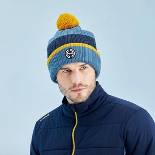 Ping Bassett Striped Knitted męska czapka zimowa, blue fusion multi