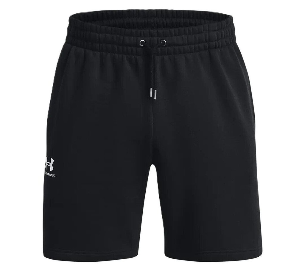 Under Armour Essential Fleece męskie spodenki, czarno/białe