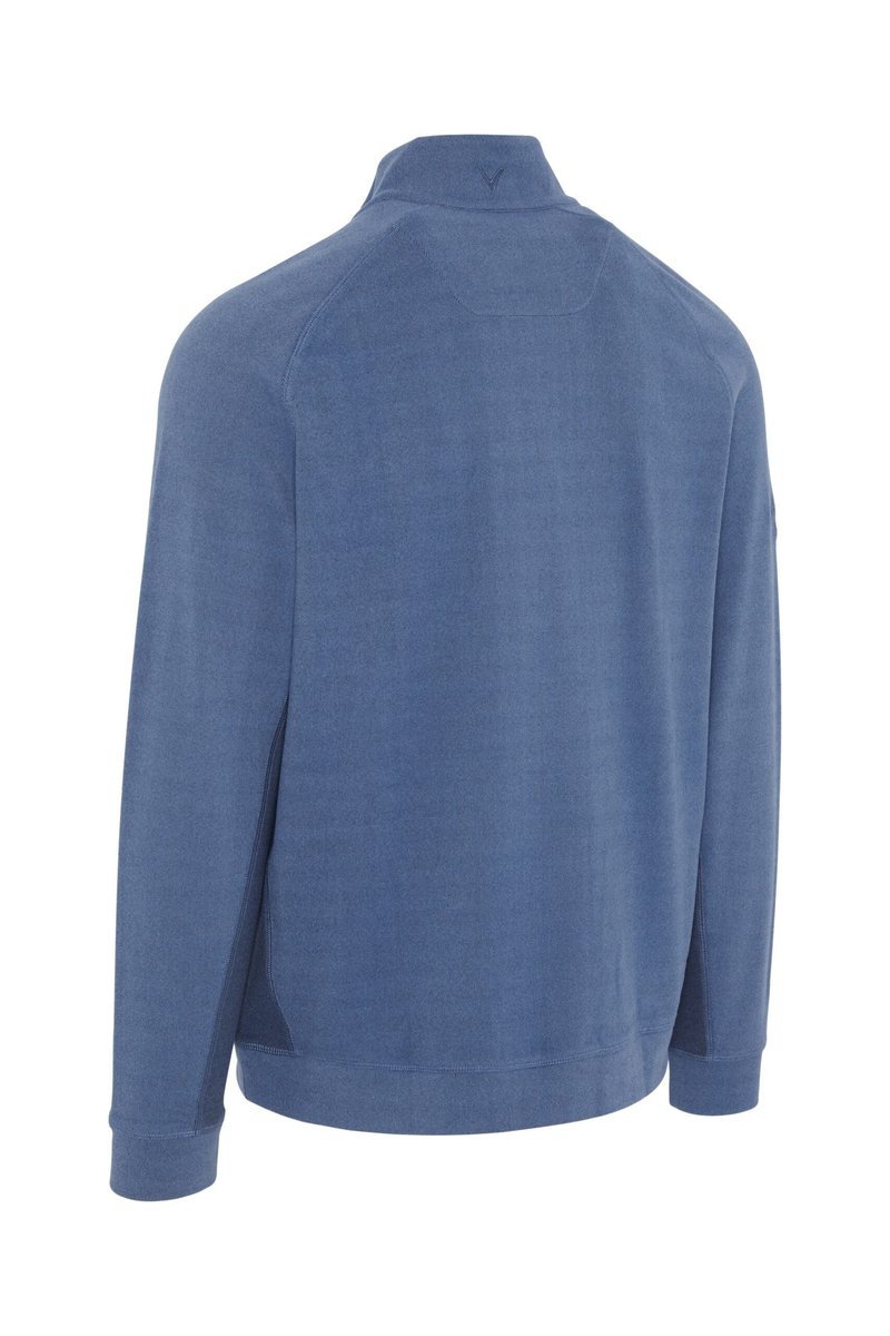 Callaway Brushed Rib 1/4 Zip męska bluza, niebieska