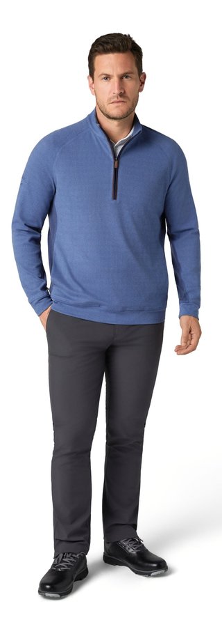 Callaway Brushed Rib 1/4 Zip męska bluza, niebieska